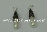 CGP318 8*30mm teardrop pearl shell pendants wholesale