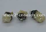 CGP3193 20*30mm - 25*40mm nuggets plated druzy quartz pendants