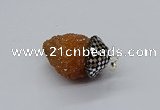 CGP3195 20*30mm - 25*40mm nuggets plated druzy quartz pendants