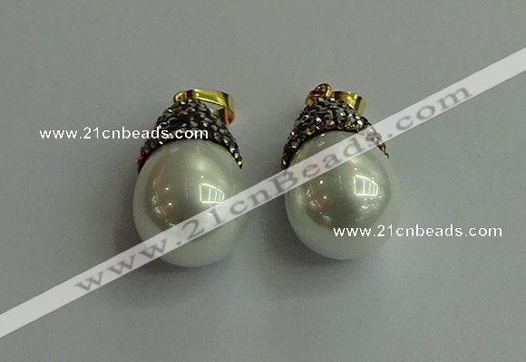 CGP320 15*25mm - 15*30mm teardrop pearl shell pendants wholesale