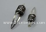 CGP3212 10*45mm - 15*55mm sticks white crystal pendants