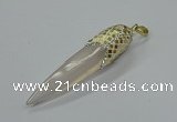 CGP3226 12*45mm - 15*65mm sticks rose quartz pendants