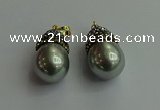 CGP325 15*25mm - 15*30mm teardrop pearl shell pendants wholesale