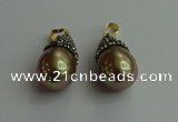 CGP326 15*25mm - 15*30mm teardrop pearl shell pendants wholesale