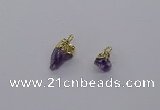 CGP3266 8*12mm - 10*14mm faceted nuggets amethyst pendants