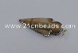 CGP3286 25*55mm - 28*55mm arrowhead agate pendants wholesale