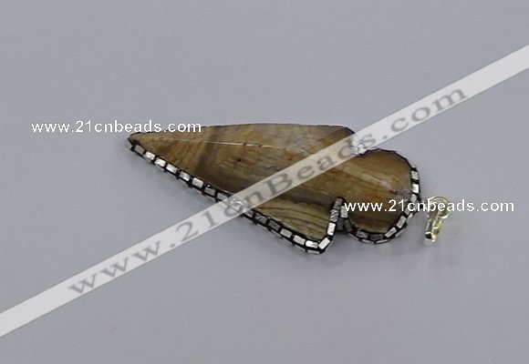 CGP3286 25*55mm - 28*55mm arrowhead agate pendants wholesale