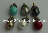 CGP329 15*25mm - 15*30mm teardrop pearl shell pendants wholesale