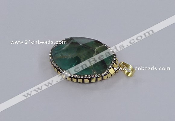 CGP3291 25*30mm - 30*35mm faceted freeform fluorite pendants