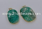 CGP3337 35*45mm - 35*50mm oval fossil coral pendants