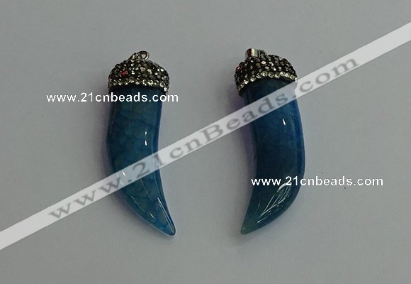 CGP334 10*45mm - 12*50mm oxhorn agate pendants wholesale