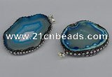 CGP3396 45*50mm - 45*60mm freeform druzy agate pendants