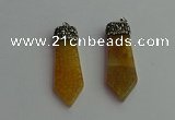 CGP340 12*50mm - 15*55mm arrowhead agate pendants wholesale