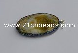 CGP3407 35*50mm faceted oval agate pendants wholesale