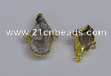 CGP3437 20*25mm - 22*40mm freeform druzy agate pendants wholesale