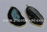 CGP3439 36*70mm - 40*80mm freeform druzy agate pendants wholesale