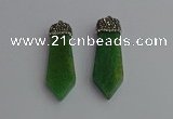 CGP344 12*50mm - 15*55mm arrowhead agate pendants wholesale