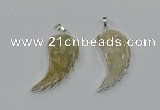 CGP3483 22*45mm - 25*50mm wing-shaped fossil coral pendants