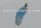 CGP3504 22*60mm - 25*65mm feather fossil coral pendants