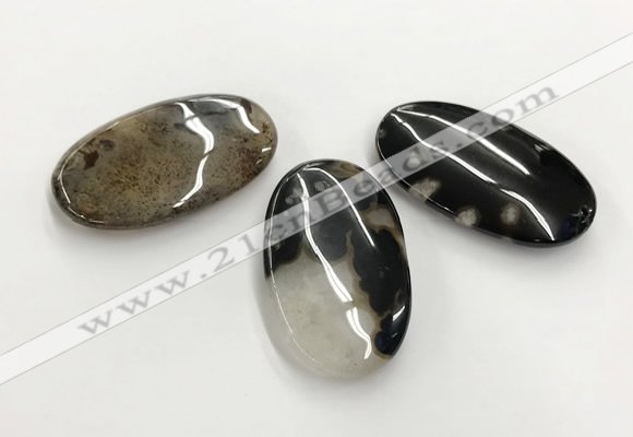 CGP3520 35*60mm oval sakura agate slab pendants