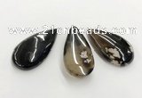 CGP3522 30*55mm - 35*60mm flat teardrop sakura agate slab pendants