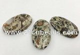 CGP3535 32*55mm - 35*58mm oval ocean agate slab pendants