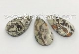 CGP3537 32*58mm - 35*62mm flat teardrop ocean agate slab pendants