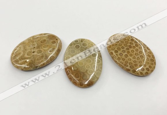 CGP3542 35*50mm oval chrysanthemum agate slab pendants