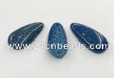 CGP3547 23*50mm - 27*55mm flat teardrop chrysanthemum agate slab pendants