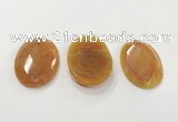 CGP3581 32*45mm faceted oval agate pendants wholesale