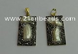 CGP383 20*40mm rectangle pearl pendants wholesale