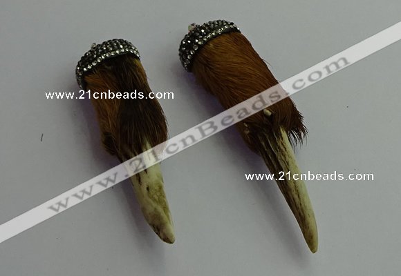CGP395 15*75mm deer-horn pendants wholesale