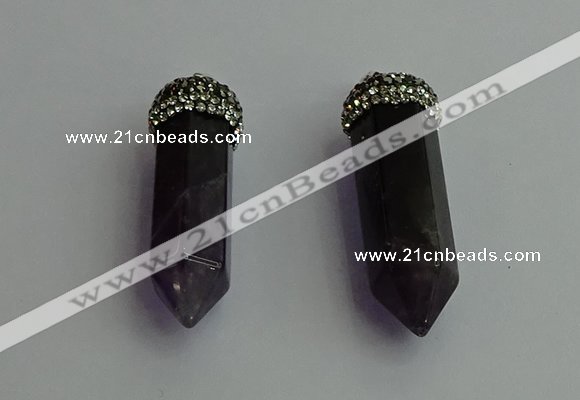 CGP412 12*45mm - 15*50mm sticks amethyst pendants wholesale