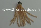 CGP420 2*3mm faceted rondelle handmade chinese crystal tassel pendants