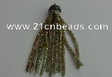 CGP422 2*3mm faceted rondelle handmade chinese crystal tassel pendants