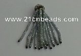 CGP424 2*3mm faceted rondelle handmade chinese crystal tassel pendants