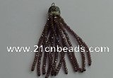 CGP426 2*3mm faceted rondelle handmade chinese crystal tassel pendants