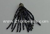 CGP429 2*3mm faceted rondelle handmade chinese crystal tassel pendants