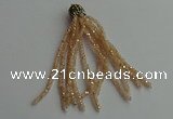 CGP435 2*3mm faceted rondelle handmade chinese crystal tassel pendants