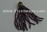 CGP442 2*3mm faceted rondelle handmade chinese crystal tassel pendants