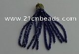 CGP444 2*3mm faceted rondelle handmade chinese crystal tassel pendants