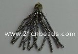 CGP446 2*3mm faceted rondelle handmade chinese crystal tassel pendants