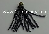 CGP448 2*3mm faceted rondelle handmade chinese crystal tassel pendants