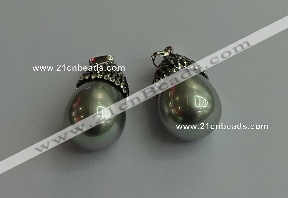 CGP460 15*25mm - 15*30mm teardrop pearl shell pendants wholesale