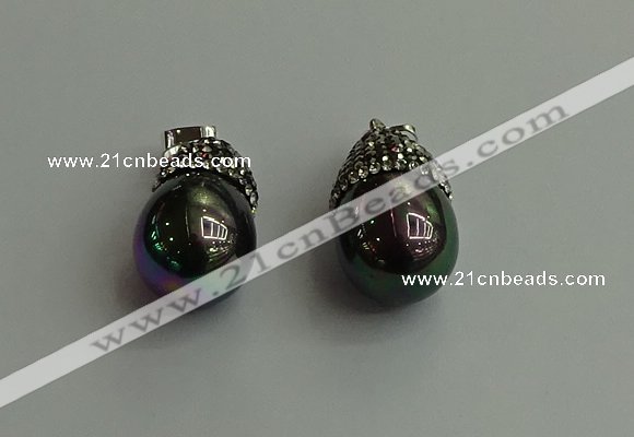 CGP462 15*25mm - 15*30mm teardrop pearl shell pendants wholesale