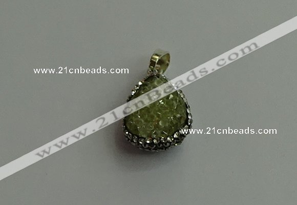 CGP468 15*20mm teardrop crystal glass pendants wholesale