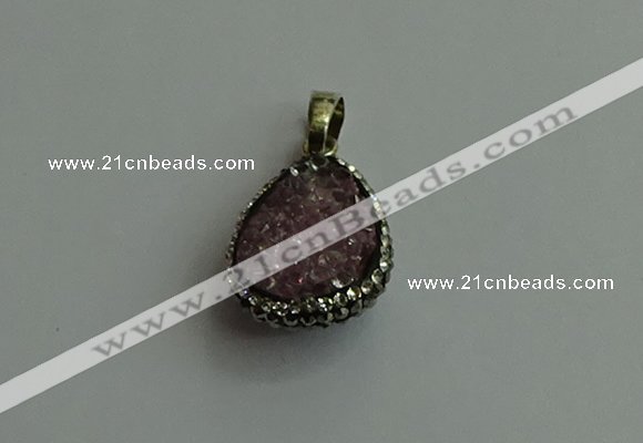 CGP470 15*20mm teardrop crystal glass pendants wholesale