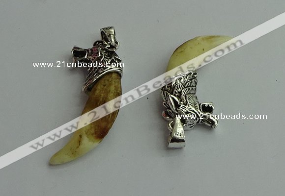 CGP550 10*45mm - 12*50mm horn dog tooth pendants wholesale