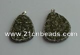 CGP569 30*45mm - 40*50mm freeform crystal glass pendants wholesale