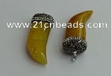 CGP581 16*50mm - 18*55mm oxhorn agate pendants wholesale